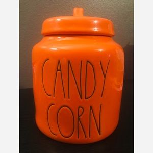 Brand New Rae Dunn Halloween Candy Corn Canister